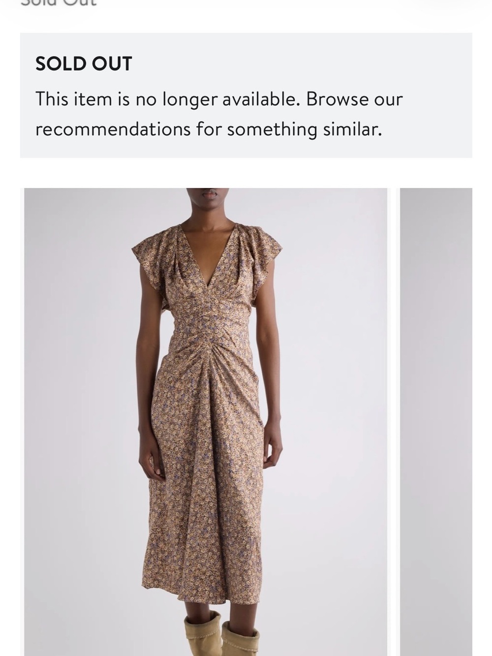 Isabel Marant Lyndsay Ochre Silk Floral Jacquard Midi Dress FR 42 US 10
